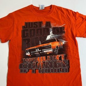 Orange Dodge Charger Shirt Size Small